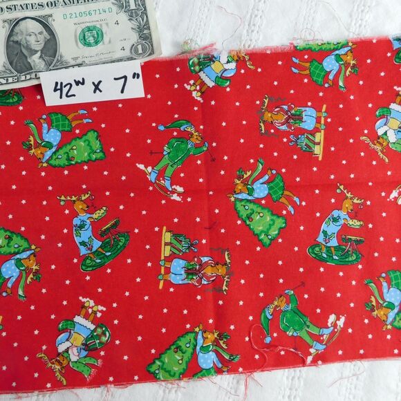 Christmas Holiday Fabric Lot 2.5 pounds Blues 22 pcs, Scraps & Yards Quilting - Picture 15 of 16